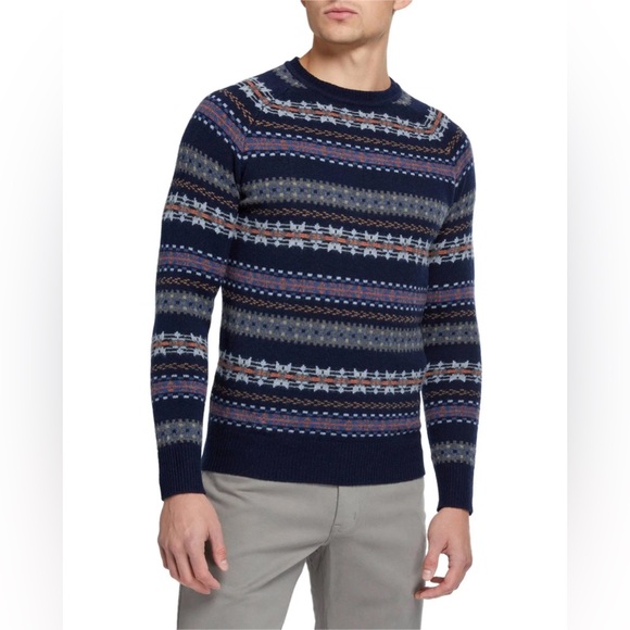 Peter Millar Men’s Mountainside Wicked Fair Isle Crewneck Sweater Medium - Picture 2 of 11